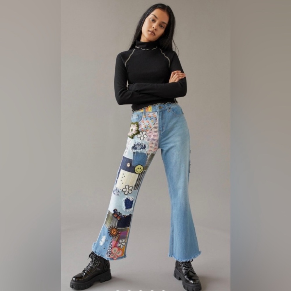Urban Outfitters Patchwork and Embezzled Jeans